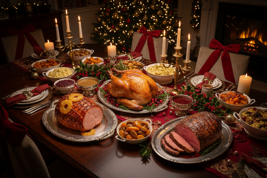 Christmas roast beef portioned for a table of six, Singapore
