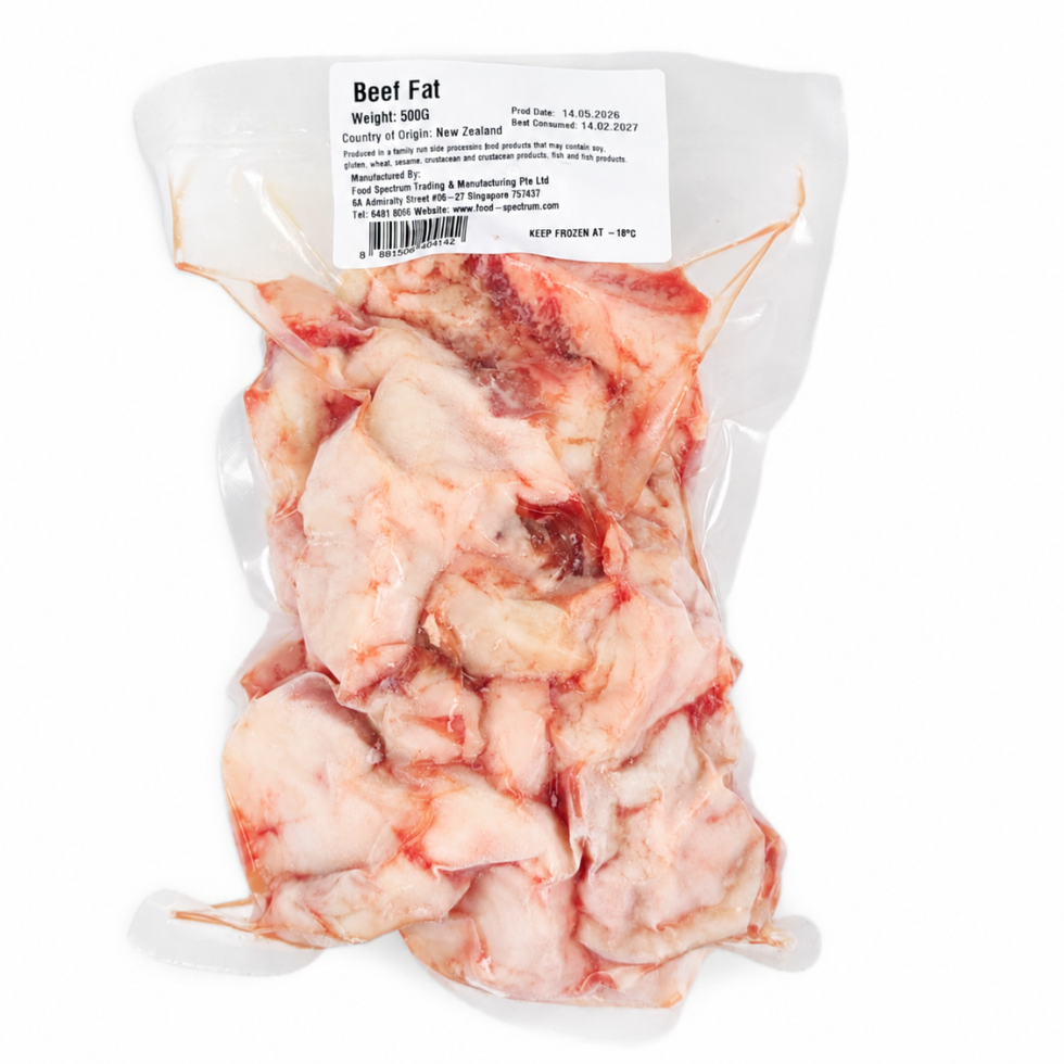 Grass-fed beef fat cubes, 500g, in vacuum pack for rendering tallow – Tasty Food Affair