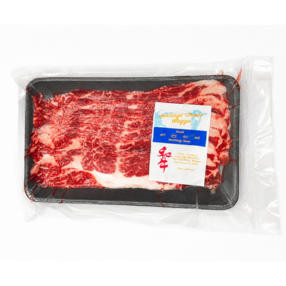 Heritage Choice Wagyu MS4+ Beef Boneless Short Ribs Shabu Shabu