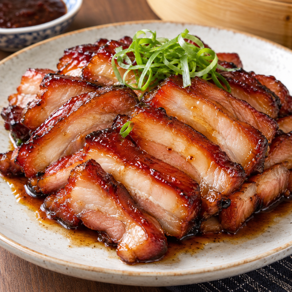 Honey-Glazed Char Siew Pork Jowl