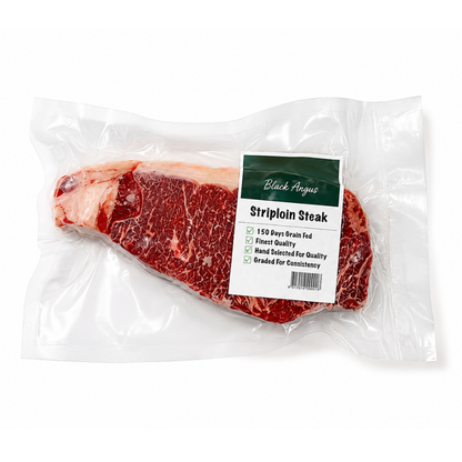 150 Days Grain Fed Black Angus Striploin Steak