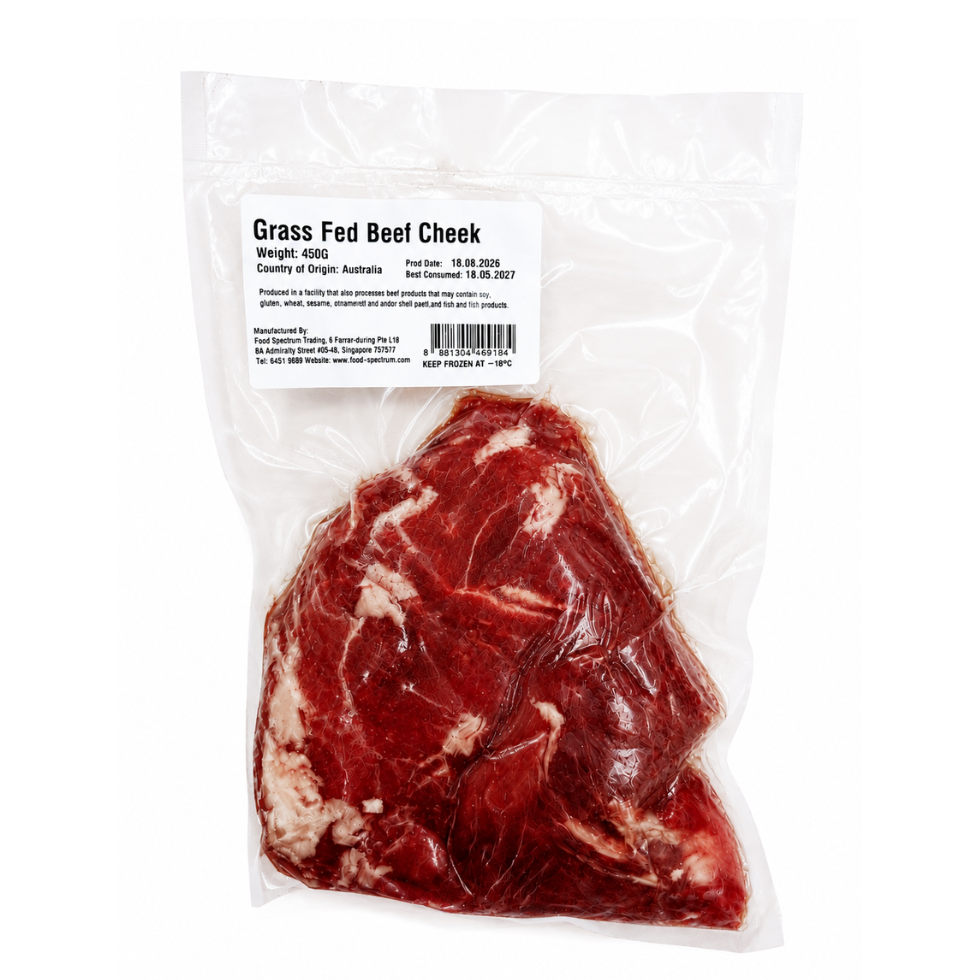 Grass-fed beef cheek, 450g, in vacuum-sealed pack – Tasty Food Affair