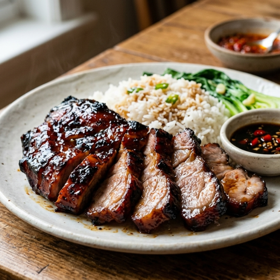 Honey-Glazed Char Siew Pork Jowl