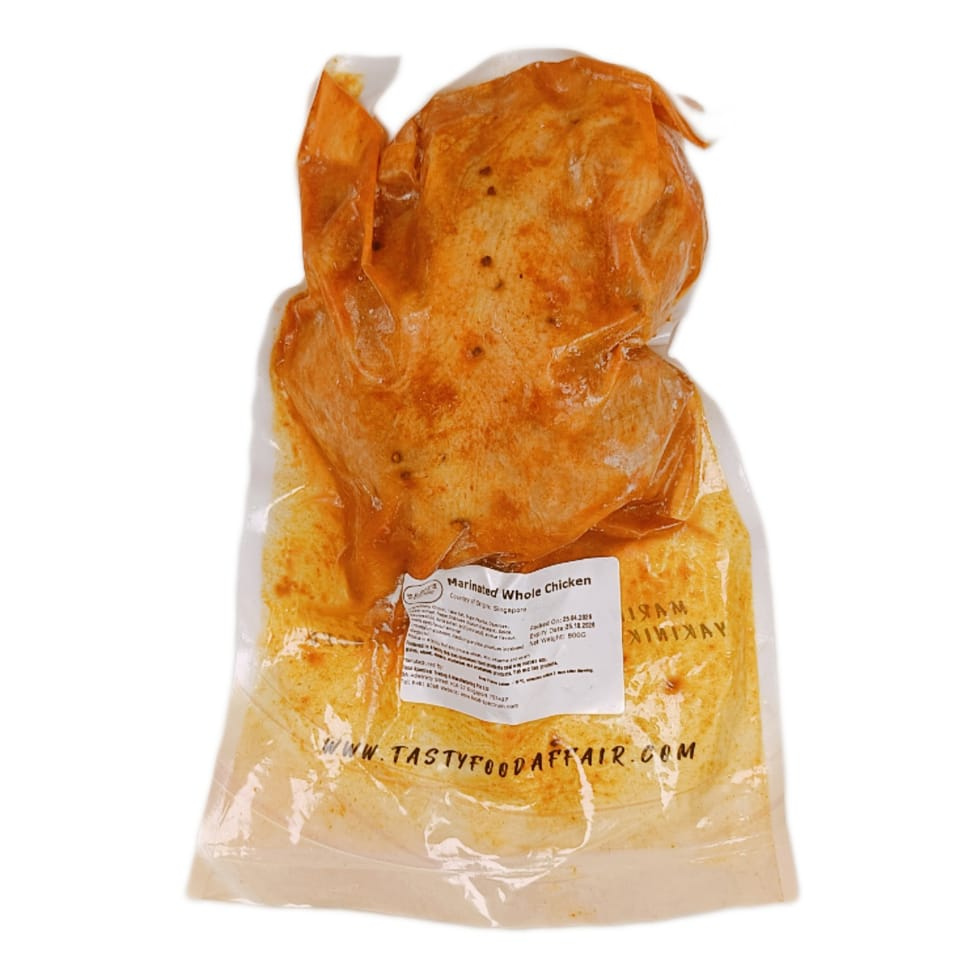 Marinated whole chicken, 800g, in frozen vacuum pack – Tasty Food Affair