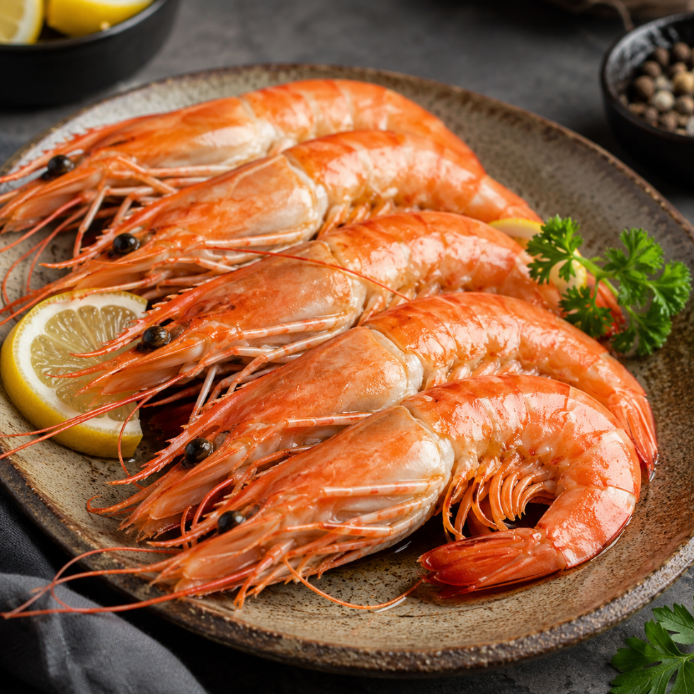 Whole Cooked Prawn