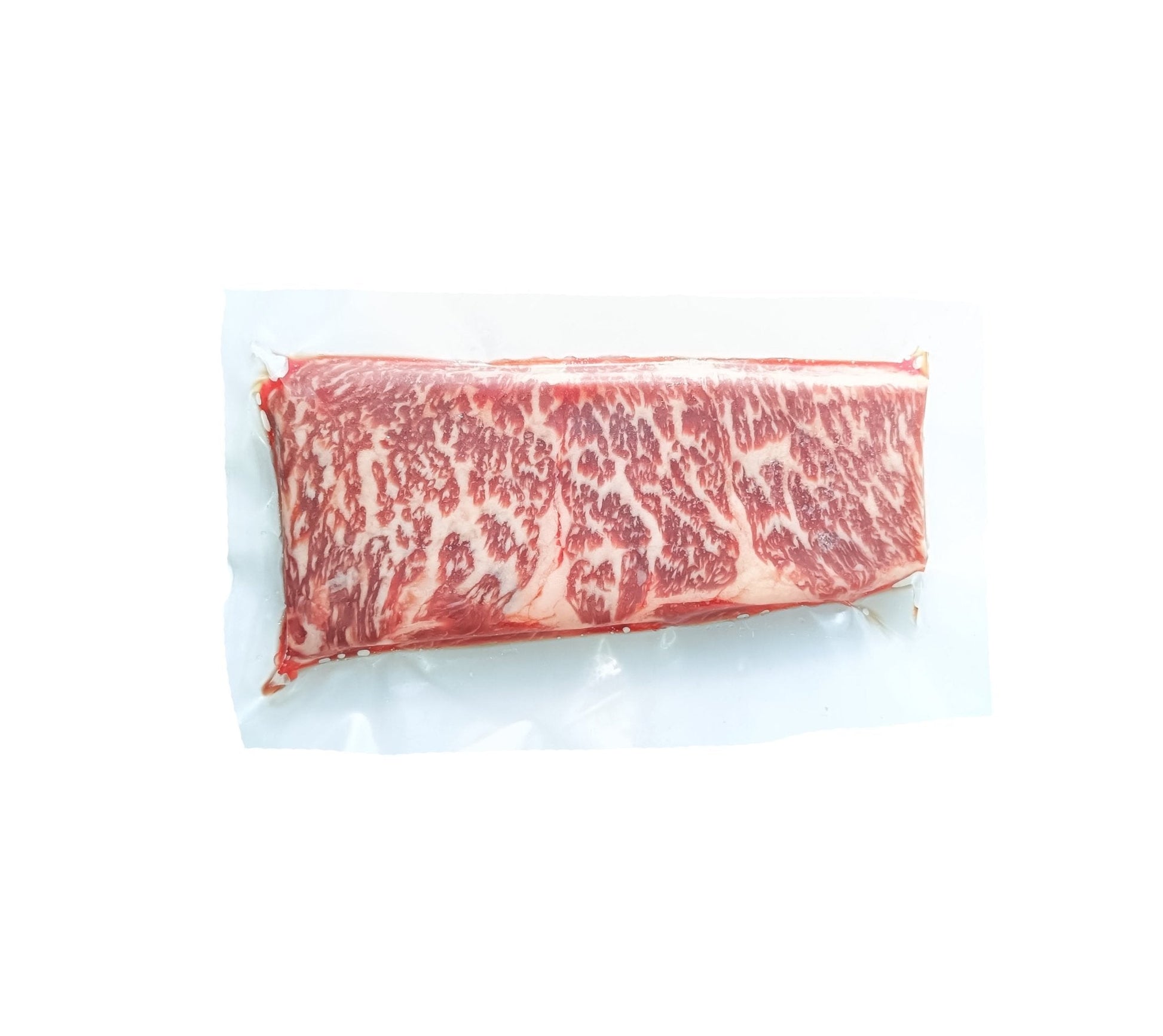 Raw marbled beef on a white background